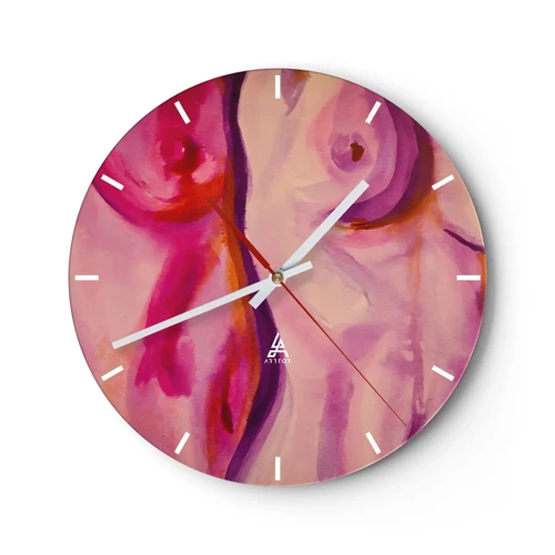 Horloge murale - Pendule murale - Ode à la féminité - 30x30 cm