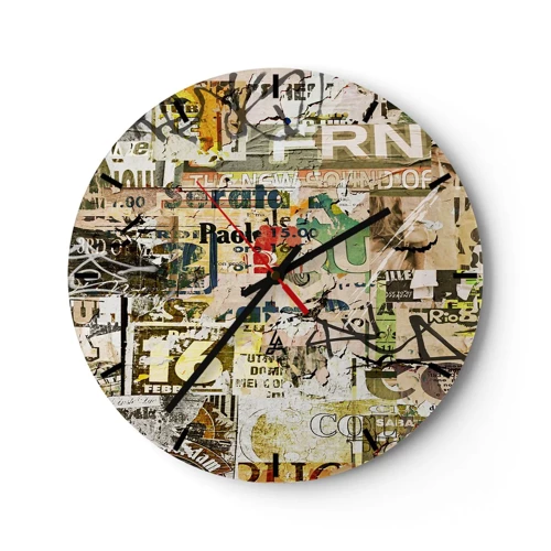 Horloge murale - Pendule murale - Oh, il se passe quelque chose... - 30x30 cm