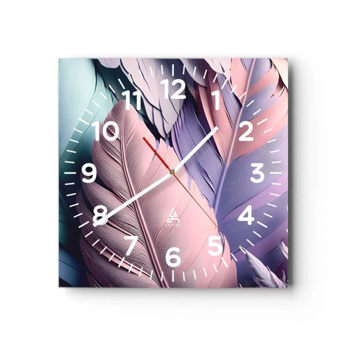 Horloge murale - Pendule murale - Oiseau chic - 30x30 cm