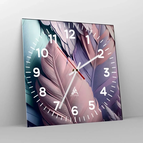 Horloge murale - Pendule murale - Oiseau chic - 30x30 cm