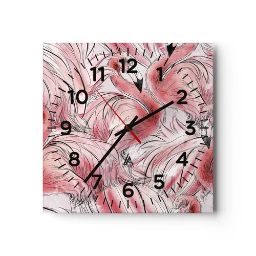Horloge murale - Pendule murale - Oiseau corps de ballet - 30x30 cm