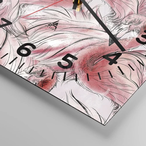 Horloge murale - Pendule murale - Oiseau corps de ballet - 30x30 cm