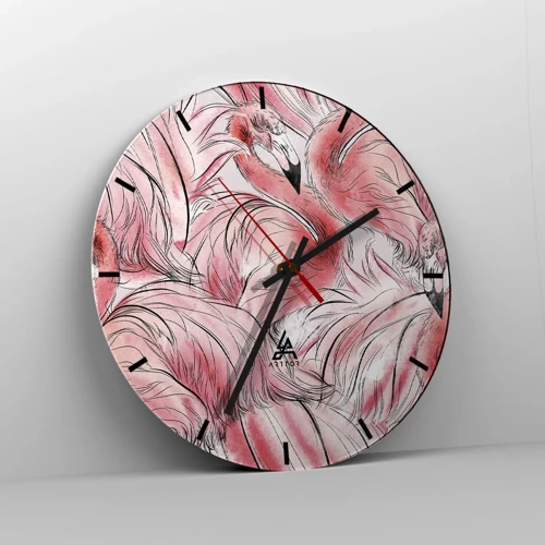 Horloge murale - Pendule murale - Oiseau corps de ballet - 40x40 cm