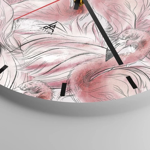 Horloge murale - Pendule murale - Oiseau corps de ballet - 40x40 cm