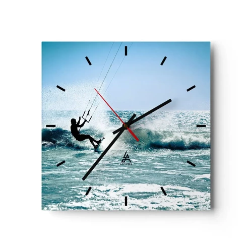 Horloge murale - Pendule murale - On se laisse emporter - 30x30 cm