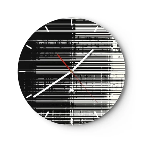 Horloge murale - Pendule murale - Ondes et vibrations - 30x30 cm
