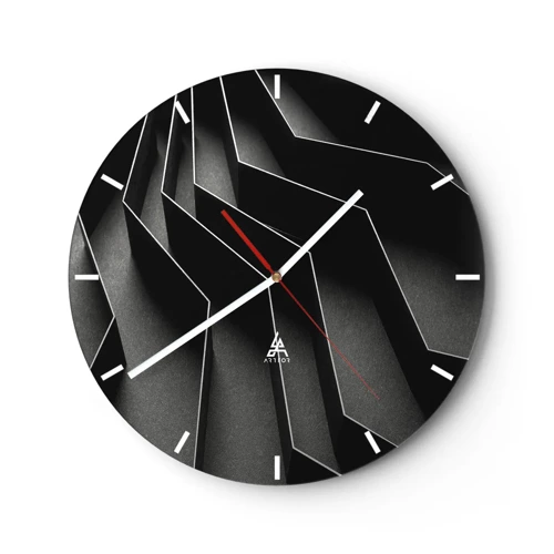 Horloge murale - Pendule murale - Ordre spatial - 30x30 cm