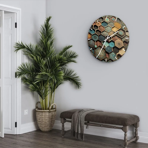 Horloge murale - Pendule murale - Ornements arabes – variation - 40x40 cm