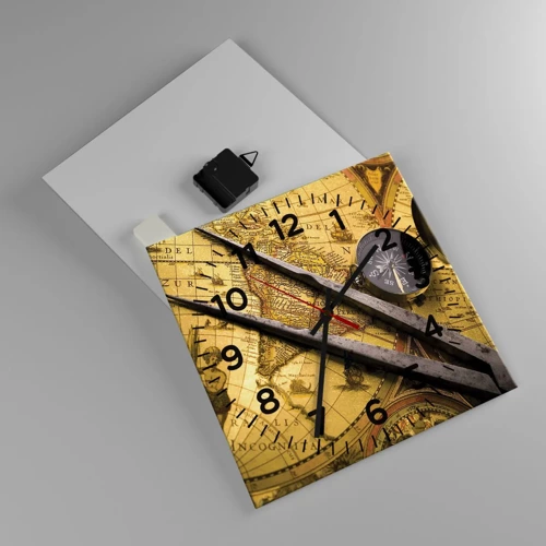Horloge murale - Pendule murale - Où sont ces trésors? - 30x30 cm