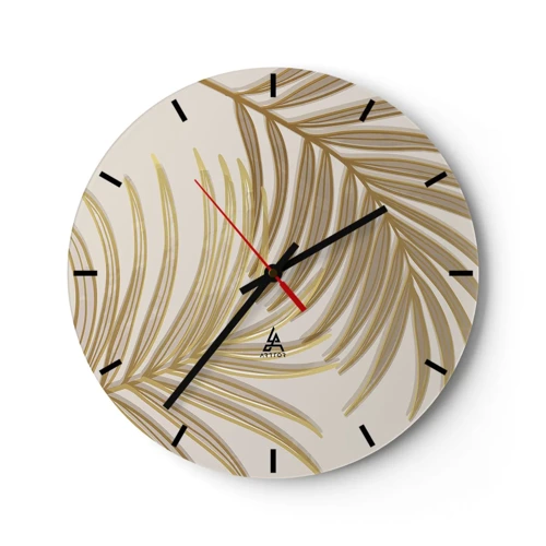 Horloge murale - Pendule murale - Palme d'or! - 30x30 cm