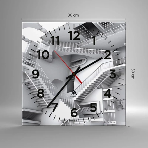 Horloge murale - Pendule murale - Paradoxes spatiaux - 30x30 cm