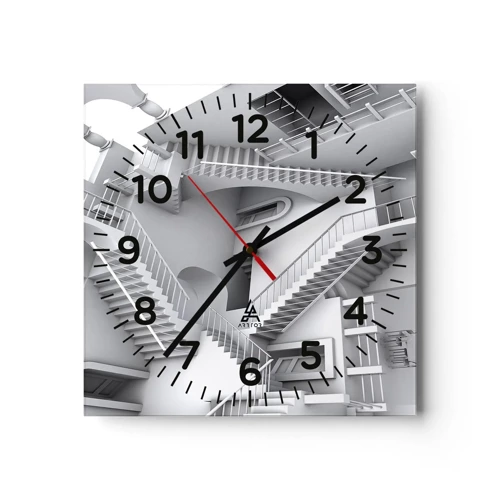 Horloge murale - Pendule murale - Paradoxes spatiaux - 40x40 cm