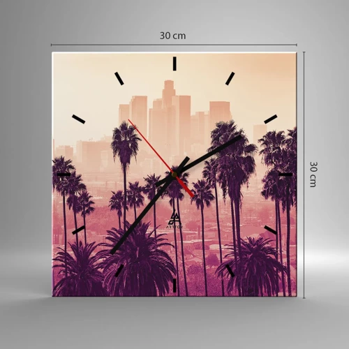 Horloge murale - Pendule murale - Paysage californien - 30x30 cm