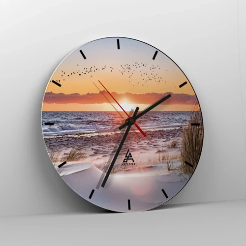 Horloge murale - Pendule murale - Paysage horizontal - 30x30 cm