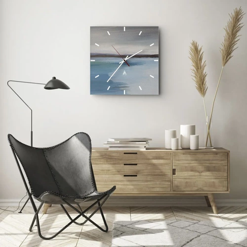 Horloge murale - Pendule murale - Paysage horizontal - 30x30 cm