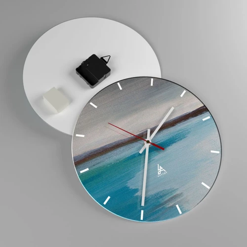 Horloge murale - Pendule murale - Paysage horizontal - 30x30 cm