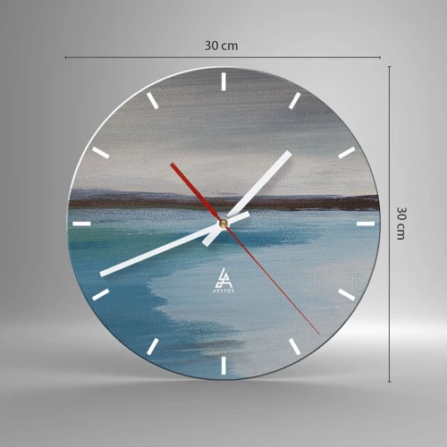 Horloge murale - Pendule murale - Paysage horizontal - 30x30 cm