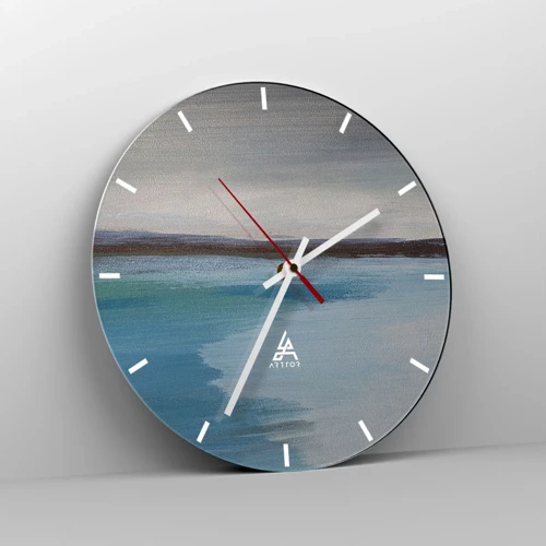 Horloge murale - Pendule murale - Paysage horizontal - 30x30 cm