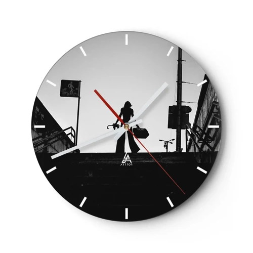 Horloge murale - Pendule murale - Pèlerinage urbain - 30x30 cm