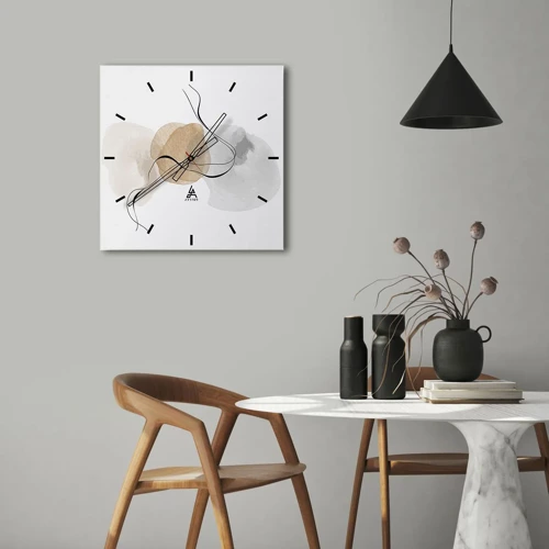 Horloge murale - Pendule murale - Perles d'air - 30x30 cm
