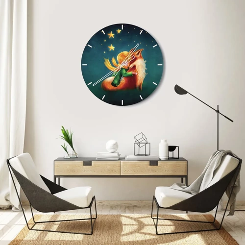 Horloge murale - Pendule murale - Petit Prince - 30x30 cm