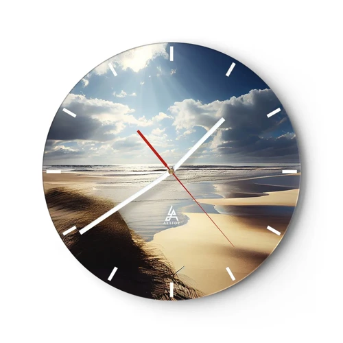 Horloge murale - Pendule murale - Plage, plage sauvage - 30x30 cm