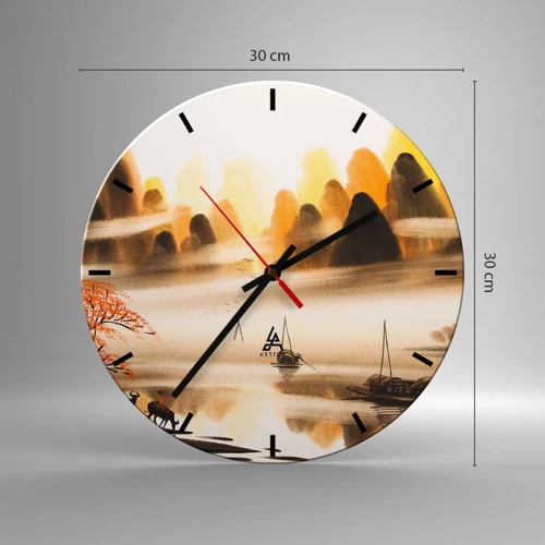 Horloge murale - Pendule murale - Plus loin que l'Extrême-Orient - 30x30 cm