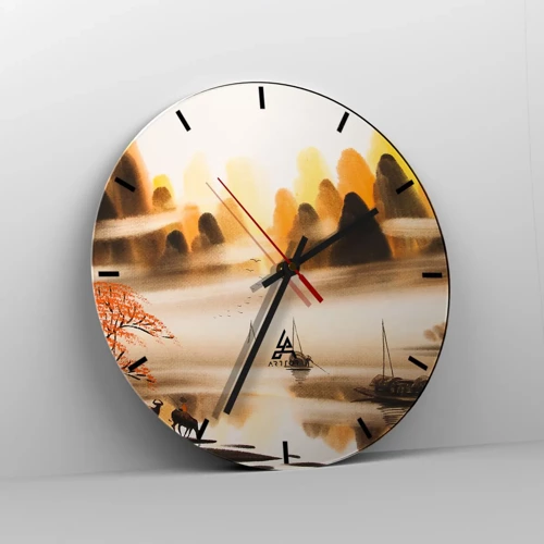 Horloge murale - Pendule murale - Plus loin que l'Extrême-Orient - 30x30 cm