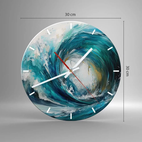 Horloge murale - Pendule murale - Portail maritime - 30x30 cm