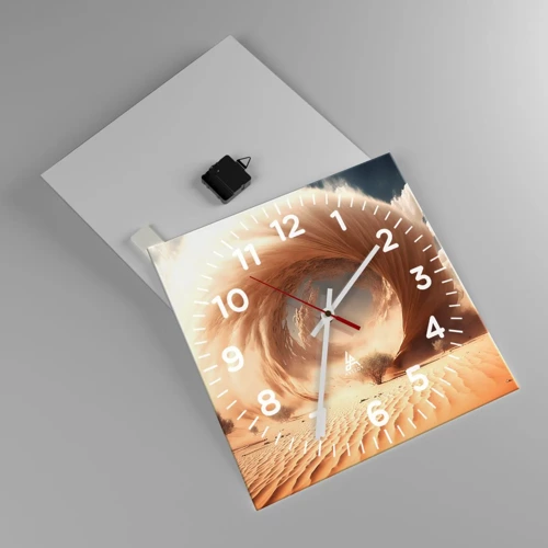 Horloge murale - Pendule murale - Portail ouvert - 40x40 cm