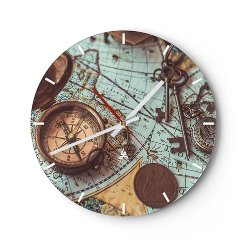 Horloge murale - Pendule murale - Pour ceux qui recherche l'aventure - 30x30 cm