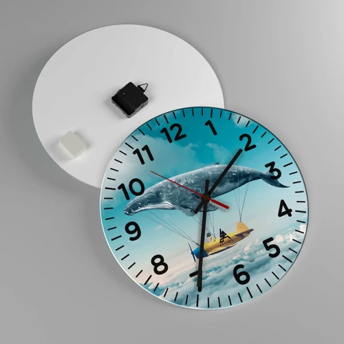 Horloge murale - Pendule murale - Pourquoi pas? - 40x40 cm