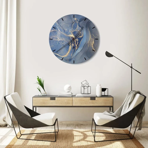 Horloge murale - Pendule murale - Poussière d'or - 30x30 cm