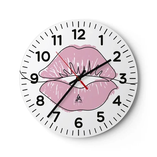 Horloge murale - Pendule murale - Prêt à l'embrassade? - 30x30 cm