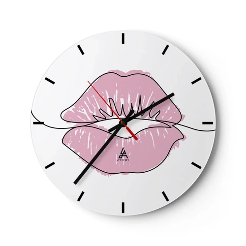 Horloge murale - Pendule murale - Prêt à l'embrassade? - 30x30 cm