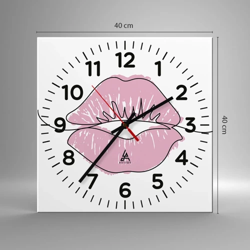 Horloge murale - Pendule murale - Prêt à l'embrassade? - 40x40 cm