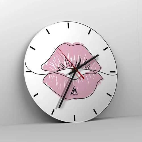 Horloge murale - Pendule murale - Prêt à l'embrassade? - 40x40 cm