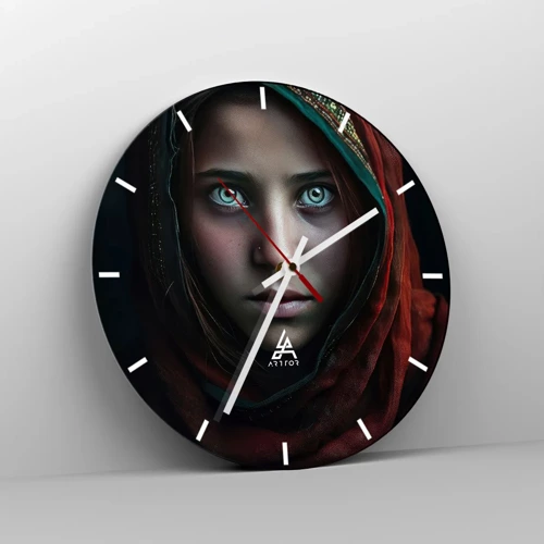 Horloge murale - Pendule murale - Princesse orientale - 40x40 cm