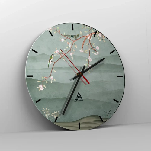 Horloge murale - Pendule murale - Printemps oh c'est toi - 40x40 cm