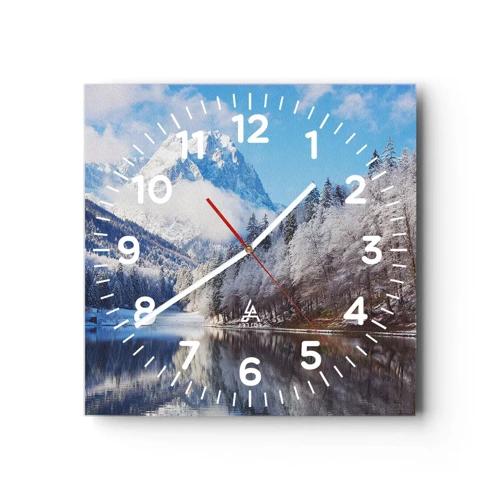 Horloge murale - Pendule murale - Protecteur de la neige - 30x30 cm