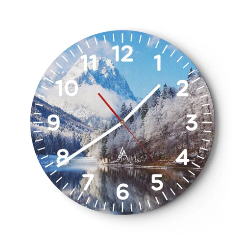 Horloge murale - Pendule murale - Protecteur de la neige - 30x30 cm
