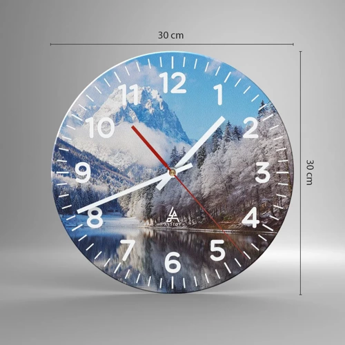 Horloge murale - Pendule murale - Protecteur de la neige - 30x30 cm