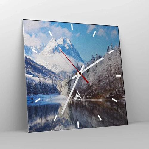 Horloge murale - Pendule murale - Protecteur de la neige - 40x40 cm