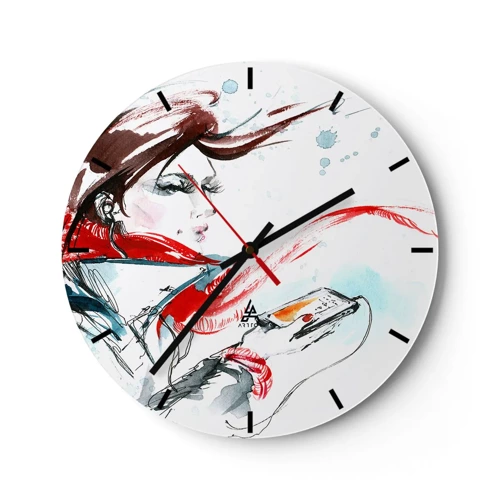 Horloge murale - Pendule murale - Quelque chose se passe en moi - 30x30 cm