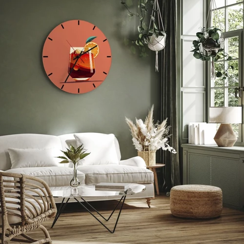 Horloge murale - Pendule murale - Rafraîchissement d'été - 30x30 cm