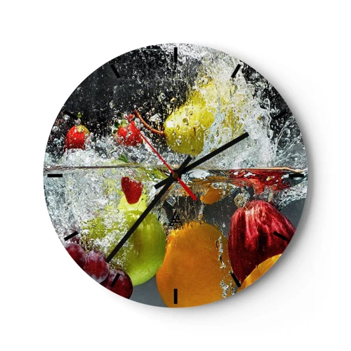 Horloge murale - Pendule murale - Rafraîchissement fruité - 30x30 cm