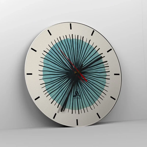 Horloge murale - Pendule murale - Rayonnant dans l'azur - 30x30 cm