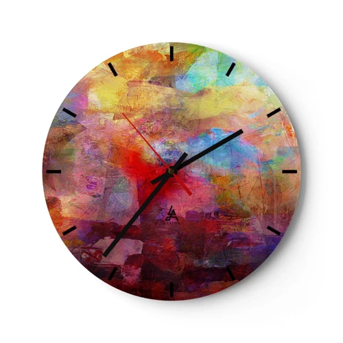 Horloge murale - Pendule murale - Regardez à l'intérieur de l'arc-en-ciel - 30x30 cm