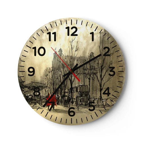 Horloge murale - Pendule murale - Rendez-vous dans le brouillard de Londres - 30x30 cm