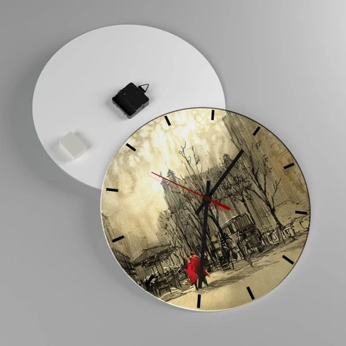 Horloge murale - Pendule murale - Rendez-vous dans le brouillard de Londres - 40x40 cm